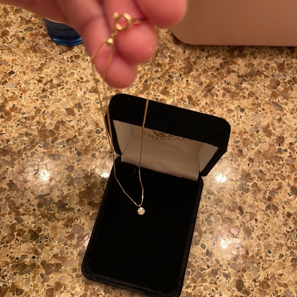 18K YELLOW GOLD DIAMOND NECKLACE❤️ - Picture 4 of 5